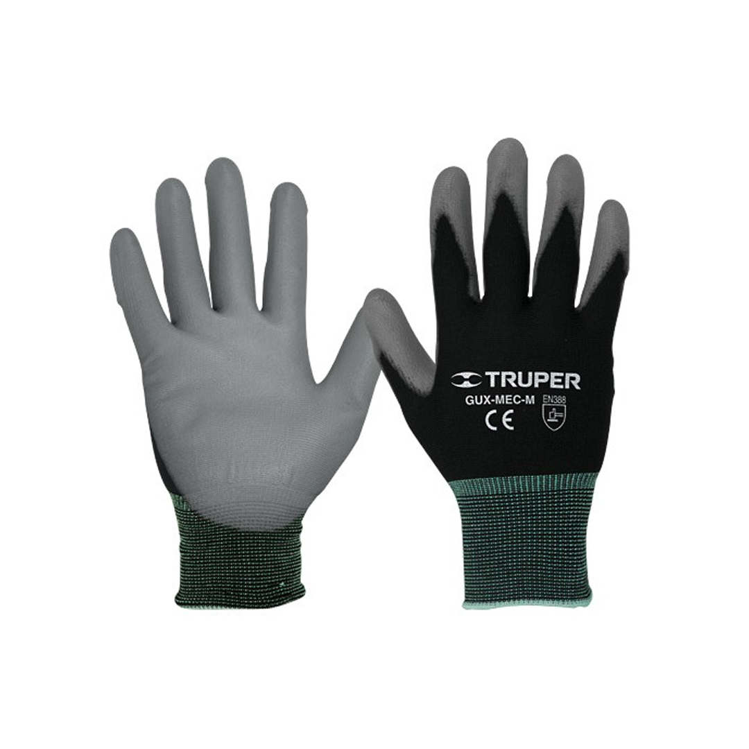 Guanto Da Lavoro Mecanico L09 - Palma In Poliuretano - Nylon Blu Taglia 9 - Norma EN 388 (4131)